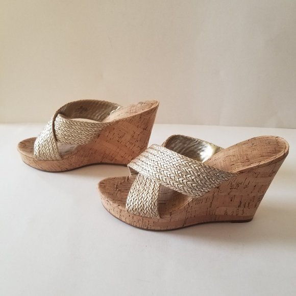 Escarpins à Bride Et Boucle Nine West - Talons Compensés Marron - Taille US 8 M - Occasion